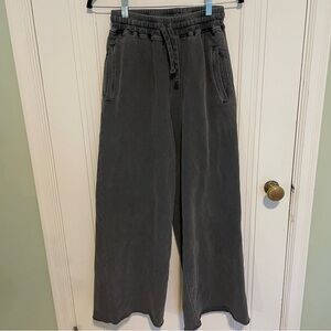 Discont’d Designer Men's Charcoal Lounge Wide Leg Sweatpants